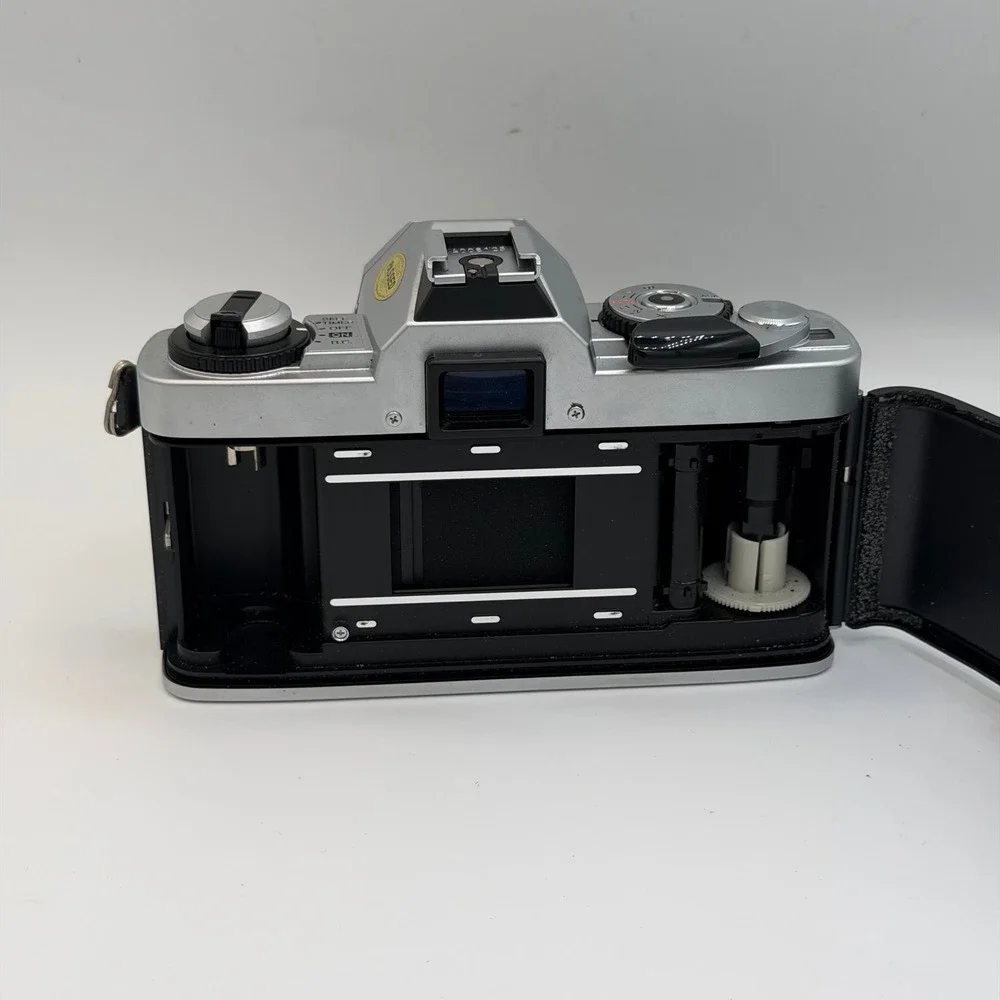 Minolta XG-A 35mm SLR Film Camera with MD 50mm 1:2 Lens Case and Manuals Parts